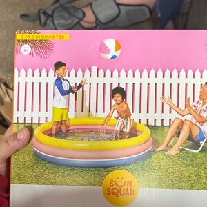 Sun Squad Kids Inflatable Pool - Pink and Yellow